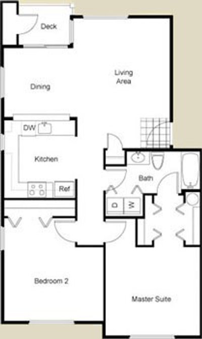 Floor Plan - 2 Bedroom - 2 Bath